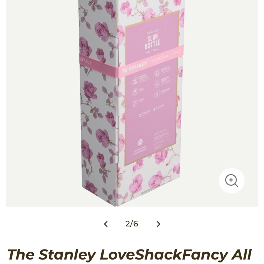 LoveShackFancy Pink Floral 12 ounce bottle - Picture 5 of 5
